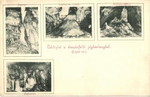 Deményfalvi-jégbarlang, Jégcsap, Megfagyott vízesés, Herkules-oszlop, Jégkamara / ice cave, interior