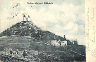 Selmecbánya, Banská Stiavnica; Kálvária, kidja Gróhmann Gyula / calvary (fa)