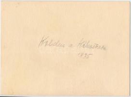 cca 1935 Koldus a Kékestetőn, fotó, hátulján feliratozva, 11×8 cm