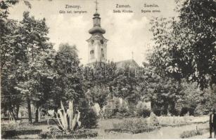 Zimony, Zemun; Görög keleti templom, Srpska crkva. Verlag Anna Stepner / church (apró szakadás / small tear)