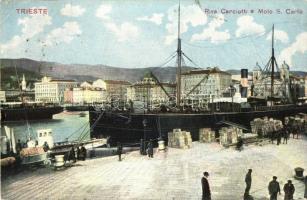 Trieste, Riva Carciotti e Molo San Carlo / port, loading of goods