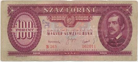 1949. 100Ft (4x) T:III,III- közte ázásnyomos