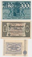 Németország / Weimari Köztársaság 1923. 5db klf szükségpénz, közte Hamburg, Köln, Rajna-vidék T:III Germany / Weimar Republic 1923. 5pcs of diff necessity notes, including Hamburg, Köln, Rheinland C:F