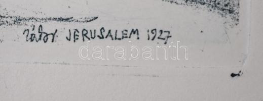 Zádor István 7 darab eredeti rézkarca Jeruzsálemről. Számozott album. Szolnok, 1995. Viktoria Kft. 1...