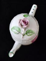 Herendi Tertia virág mintás mokkás készlet, kézzel festett, hibátlan, jelzett