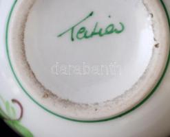 Herendi Tertia virág mintás mokkás készlet, kézzel festett, hibátlan, jelzett