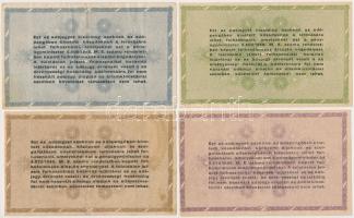 1946. 10db-os vegyes magyar adópengő bankjegy tétel, közte fordított címeres, sorozat- és sorszám né...