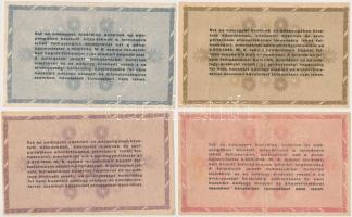 1946. 10db-os vegyes magyar adópengő bankjegy tétel, közte fordított címeres, sorozat- és sorszám né...