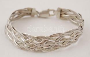 Ezüst karkötő, Ag, nettó: 12,8gr., jelzett, 18cm / Silver bracelet, Ag, net. 12,8gr, marked, 18 cm