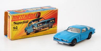 Matchbox superfast 14 Iso Grifo kisautó, eredeti dobozában, kis kopásnyomokkal, h: 7 cm