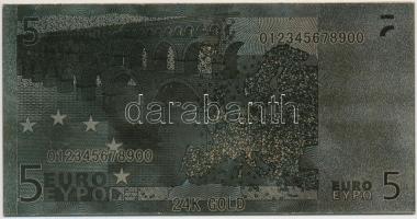 2002. 5EUR aranyfóliás bankjegy replika T:I
2002. 5 Euro gold foil banknote replica C:UNC