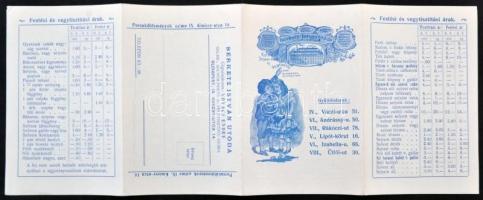 1909 Berketz István Kelme-, Selyemfestő és Vegytisztító díszes, fejléces számlája + árjegyzék