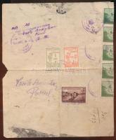 1936 Román marhalevél különféle okmánybélyegekkel