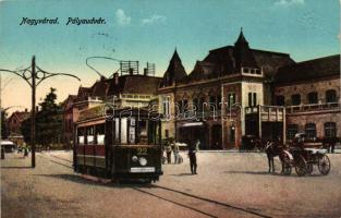 Nagyvárad, Vasútállomás, 22-es villamos / railway station, tram