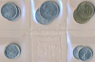 San Marino 1980. 1L Al (2x) + 2L Al (2x) + 5L Al (2x) + 10L Al (2x) + 20L Al-Br (2x) mind "1980...