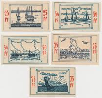 Németország / Weimari Köztársaság / Bullenkuhlen 1921. 25Pf + 50pf (2x) + 75pf (2x) T:I,I-
Germany ...