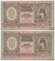 1943. 1000P (4x) közeli sorszámúak T:II,II- fo
