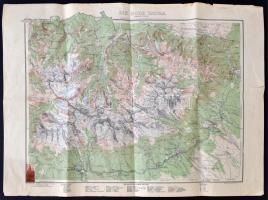 cca 1920 Magas Tátra térképe. / Map of the High Tatra 60x50 cm