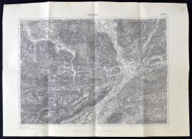 cca 1910 Kufstein és környéke katonai térkép / map 70 x50 cm