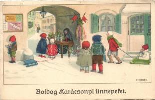 Christmas greeting card, Erika No. 6053, s: Pauli Ebner (EK)