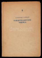 Dr. Lindner László: Sakkfeladvány iskola. A magyar sakkélet könyvei 9. Bp., 1954, Sport. Kiadói kart...
