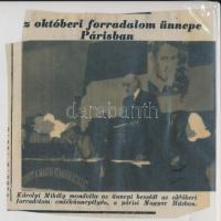 1947 Károlyi Mihály a Magyar Köztársaság párizsi nagykövete, 3 db nyomdatechnikai filmen levő diapoz...
