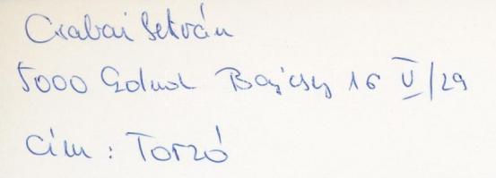 cca 1980 Csabai István: Torzó, feliratozott vintage fotóművészeti alkotás, 23x17 cm