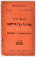 Menetrendi határozmányok és állandó jellegű menetrendek. MÁV Üzletvezetőség Kolozsvárt. Érvényes 1907. május 1-től. Kolozsvár, 1907. ny. n. 445 p. Kiadói papírkötésben, a gerince sérült, kissé hiányos.