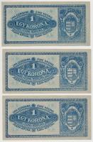 1920. 1K (3x) sorszámkövetők T:I,I-