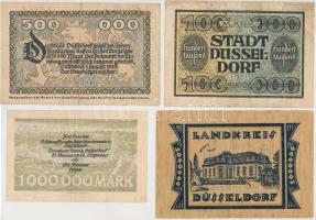 Németország / Weimari Köztársaság / Düsseldorf 1923-1924. 100.000M-5.000.000M 6xklf szükségpénz T:ve...
