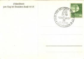 1938 Tag der deutschen Kunst, NS Propaganda, So.Stpl, s: RK (EK)
