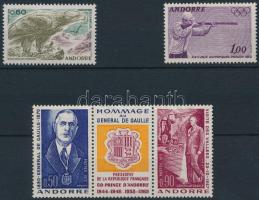 2 diff stamps + stripe of 3, 2 klf önálló bélyeg + hármascsík
