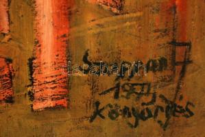 Szappan jelzéssel: Könyörgés. Olaj, farost, sérült, 53×65 cm