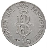 Exner Károly (1850-1919) 1906. "Jurista Bál 1906 február 10-én" jelzett Ag emlékérem, &quo...