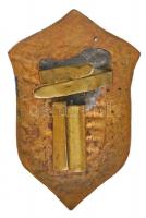 ~1920-1930. "Pestszenterzsébeti Állami Polgári Iskola" zománcozott fém jelvény (43x30mm) T...