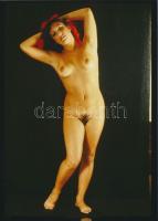 cca 1973 Vörösre festett haj, finoman erotikus fényképek, 3 db modern nagyítás korabeli negatívokról...