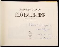 Matolcsy György: Élő emlékeink. A Széchenyi Terv világa. Bp., 2002, Válasz. 221 p.  Dedikált példány...