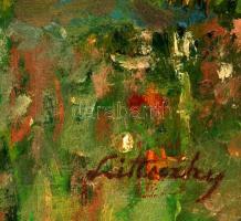 Litteczky jelzéssel: Virágos nyaraló. Olaj, farost, 42×58 cm