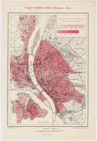 cca 1905 A magyar és német anyanyelvűek eloszlása térkép, Kőrösy és Thirring, 2db, 27x18cm