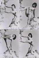 cca 1971 Égi teremtés, finoman erotikus fényképek, 7 db modern nagyítás korabeli negatívokról, 15x10 cm / 7 erotic photos, 15x10 cm