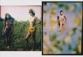 cca 1975 Hétvégi program volt, finoman erotikus fényképek, 4 db modern nagyítás korabeli negatívokró...