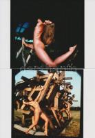 cca 1977 Hajladozó látomások, finoman erotikus fényképek, 4 db modern nagyítás korabeli negatívokról, 13x13 cm-es képek 13x18 cm-es fotópapíron / 4 erotic photos, 13x13x cm