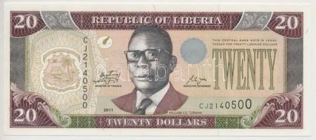 Libéria 2011. 20$ T:I,I- Liberia 2011. 20 Dollars C:UNC,AU