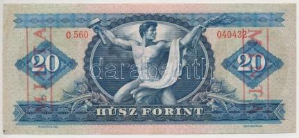 1965. 20Ft hamis "MINTA" felülnyomással / with fake "MINTA" overprint T:III
