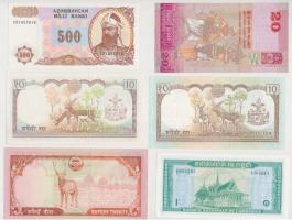 17db vegyes külföldi bankjegy, közte Indonézia, Sri Lanka, Azerbajdzsán T:I
17pcs of mixed banknote...