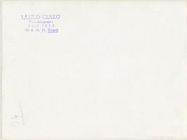 cca 1975 Czakó László fotómontázsa, pecséttel jelzett, aláírt vintage fotóművészeti alkotás, 15x24 c...