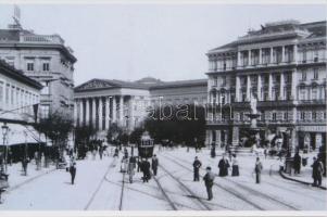 cca 1910 Budapest, villamos a Kálvin téren, Fekete György (1904-1990) budapesti fényképész hagyatékában fellelt repró negatív modern nagyítása, 10x15 cm