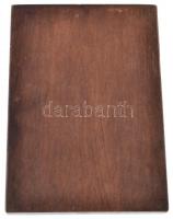 1970. "75 éves a Magyar Állami Hajózás 1895-1970" Br lemezplakett (80x49mm) fa talapzaton ...