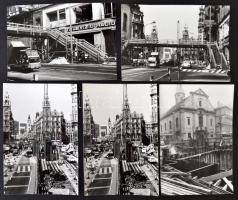 1975-1976 Budapest, Felszabadulás téri ramazuri, 21 db vintage fotó, 9x13 cm
