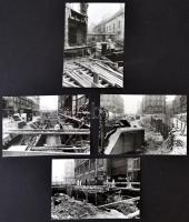 1975-1976 Budapest, Felszabadulás téri ramazuri, 21 db vintage fotó, 9x13 cm